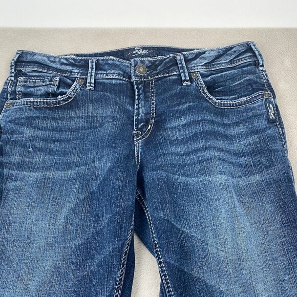 Silver Jeans Men's Jeans 33x29 Straight-Leg Mid-Rise Stretch Denim Sam - Picture 9 of 12